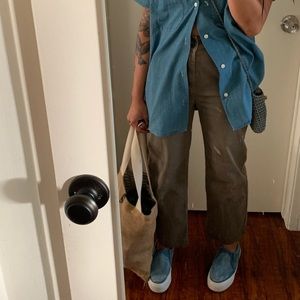 Vintage 90s platform slip on sneakers